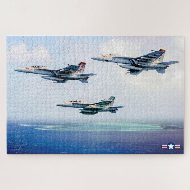 Quebra-cabeça F/A- 18 SUPER HORNET (20x30 POLEGADAS) (Horizontal)