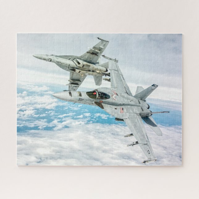 Quebra-cabeça F/A-18E SUPER HORNET (16x20 POLEGADAS) (Horizontal)
