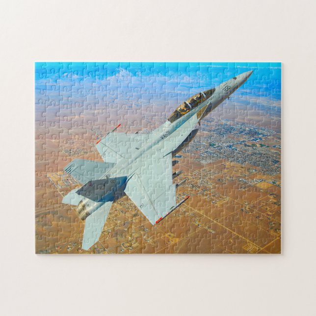 Quebra-cabeça F/A-18F SUPER HORNET (11x14 POLEGADAS) (Horizontal)