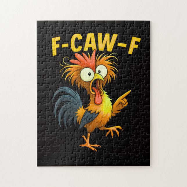 Quebra-cabeça "F Caw F" Funny Crow Sarcastic Bird Humor Puzzle (Vertical)