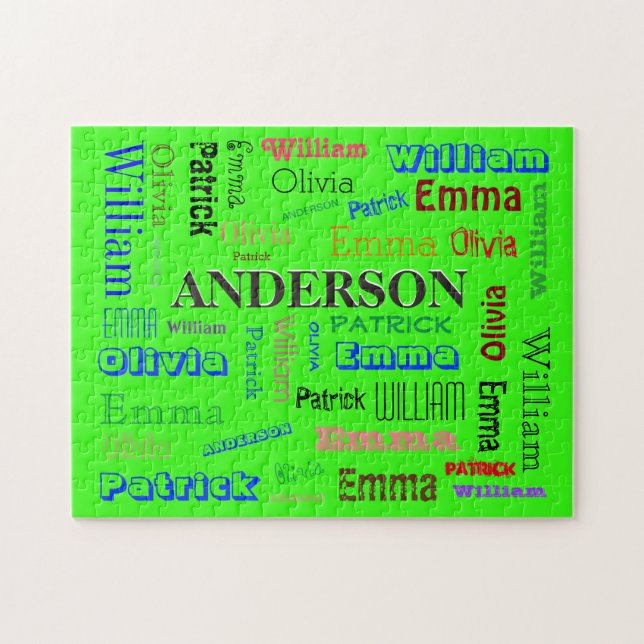 Quebra-cabeça Fab Word Cloud Family 💕 🎉 Legal (Horizontal)