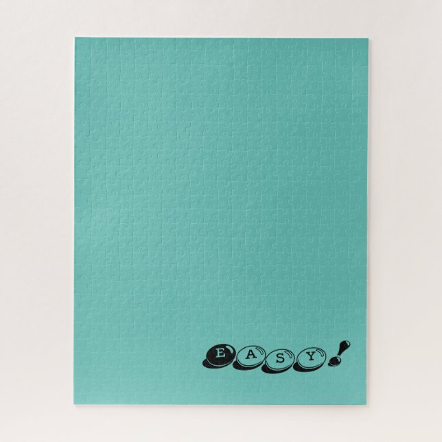 Quebra-cabeça Fácil! ou Seu Texto Duro Azul Sólido Difícil (Vertical)