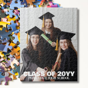 Quebra-cabeça Faculdade de Foto de Graduação Negra BFF Moderno N