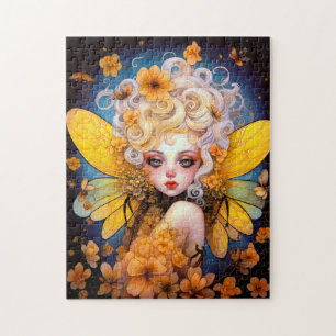 Quebra-cabeça Fada Amarela-Cria Fantasia Art