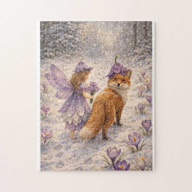 Quebra-cabeça Fada da Flor de Crocus (Vertical)