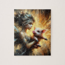 Quebra-cabeça Fada e seu Piglet