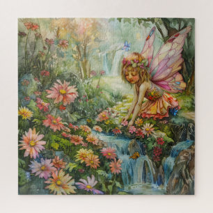 Quebra-cabeça Fada Jovem com Flores