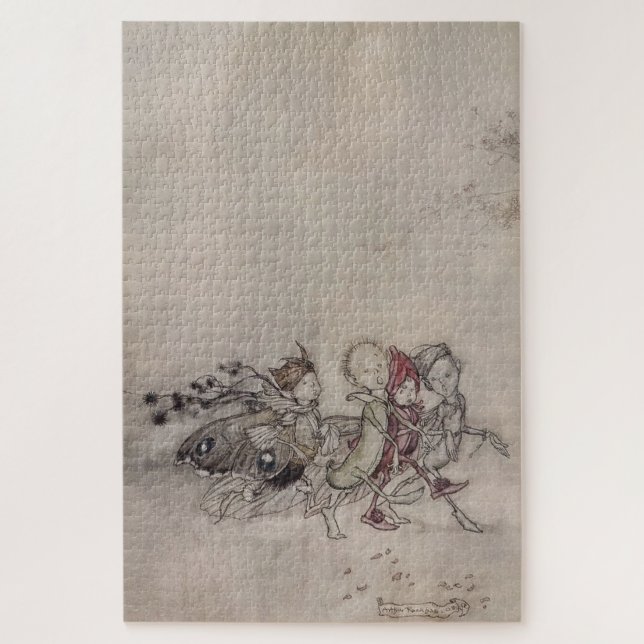 Quebra-cabeça "Fadas de Verão" por Arthur Rackham (Vertical)