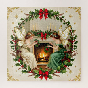 Quebra-cabeça Fadas Vitorianas Espírito de Natal