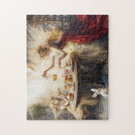 Quebra-cabeça Fairy Easter Tea Party Honey & Bunnies Spring Magi