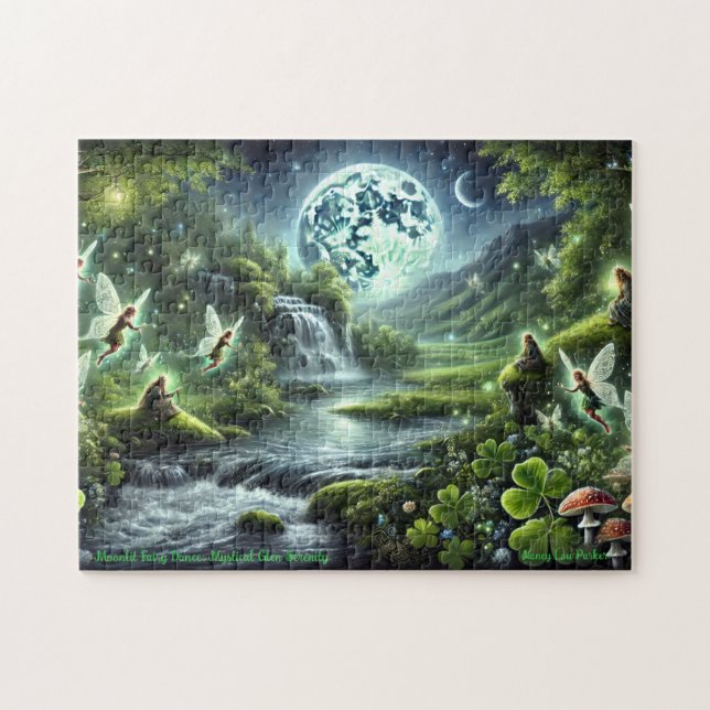 Quebra-cabeça Fairy Glen Puzzle, Ethereal Fairies Irish Scene (Horizontal)