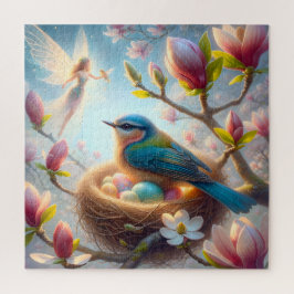 Quebra-cabeça Fairy Guardian and Songbird Spring Nest