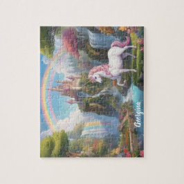 Quebra-cabeça Fairy Unicorn e Castle Personalizados