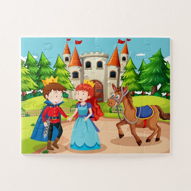 Quebra-cabeça Fairytale Prince e Princess Adventure (Horizontal)