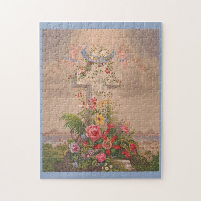 Quebra-cabeça Faith Hope Caridade E Flores (Vertical)