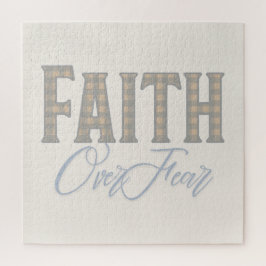 Quebra-cabeça Faith Over Fear Christian Typography Design