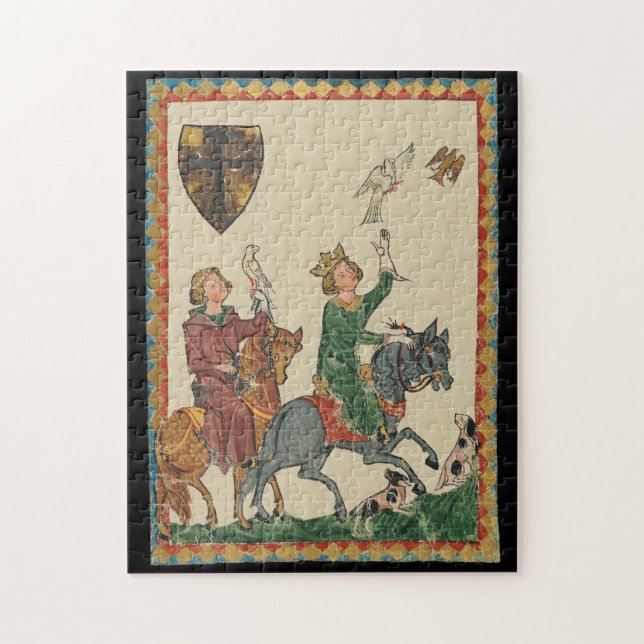 Quebra-cabeça Falcoaria, Codex Manesse do século XIV (Vertical)