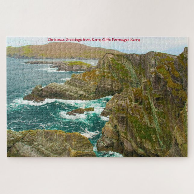 Quebra-cabeça Falésias de Kerry Portmagee Kerry Irlanda. Quebra- (Horizontal)