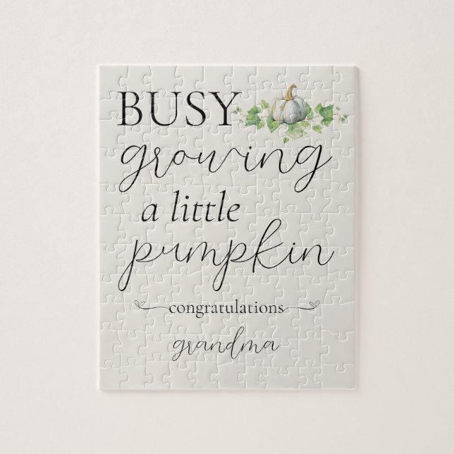 Quebra-cabeça Fall Pregancy Announing Little Pumpkin Quebra-cabe (Vertical)