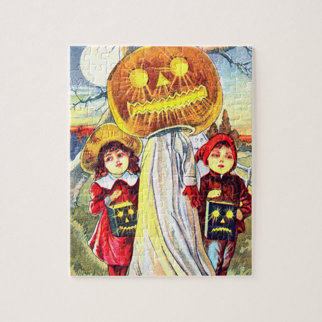 Quebra-cabeça Falln Halloween Pumpkin Ghost (Vertical)