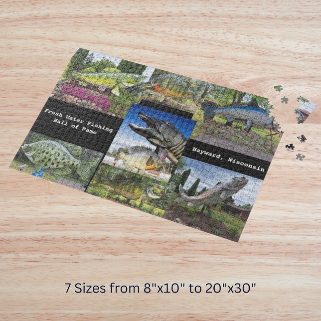 Quebra-cabeça Fama Foto Hayward, Fresca de Pesca, WI (Fresh Water Fishing Hall of Fame Photo Hayward, WI Jigsaw Puzzle)