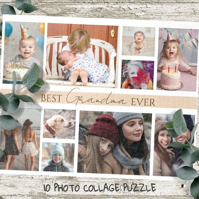 Quebra-cabeça Família 10 Foto Múltipla Melhor Vovó De Todos (Criador carregado)