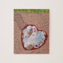 Família Bunny Rabbit Dormindo em baixo