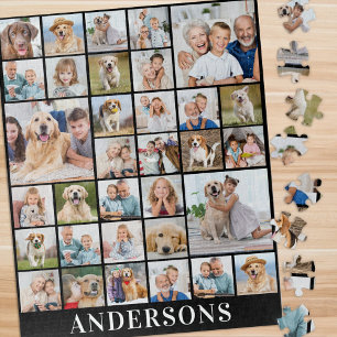 Quebra-cabeça Família de Colagem de Fotos 33 Personalizada 16x20