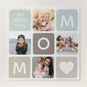 Quebra-cabeça Família de Dias de as mães de Colagem de Fotos MOM