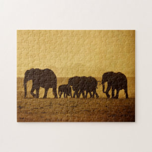 Quebra-cabeça Família do elefante
