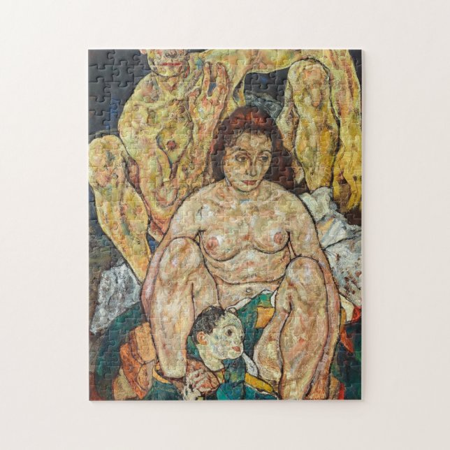 Quebra-cabeça Família Egon Schiele 1918 (Vertical)