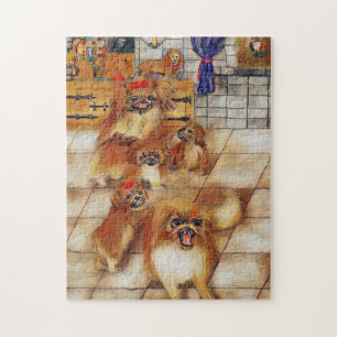 Quebra-cabeça Família Pekingese