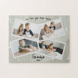 Quebra-cabeça Família Personalizada 4 Foto Crie seu próprio Avô