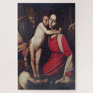 Quebra-cabeça Família Sagrada com Ruas, João Batista, Caravaggio