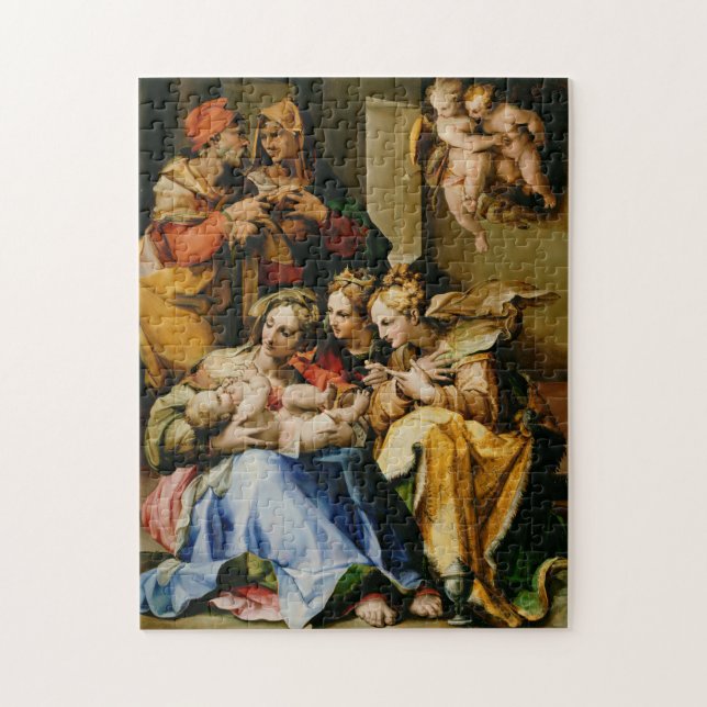 Quebra-cabeça Família Santa com Santos Anne (Vertical)