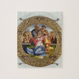 Quebra-cabeça Família santamente com St John (Doni Tondo),