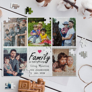 Quebra-cabeça Família Script é Tudo o que a Colagem de Fotos man