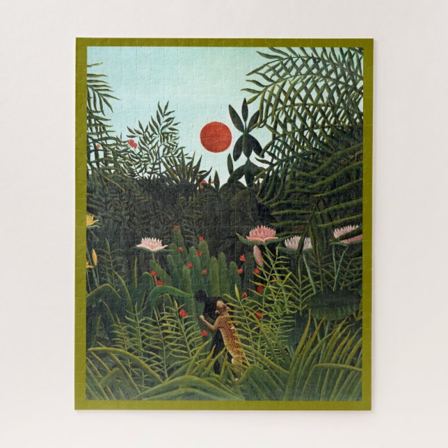Quebra-cabeça Famosa Floresta Virgem de Henri Rousseau (Vertical)