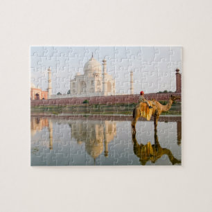 Quebra-cabeça Famoso templo Taj Mahal mundial local de sepultame
