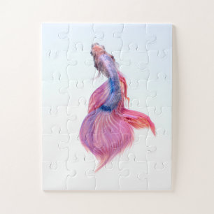 Quebra-cabeça Fantasia Colorida Belo Peixe Koi