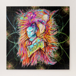 Quebra-cabeça Fantasia Colorida de Caneta de Arte Monstro