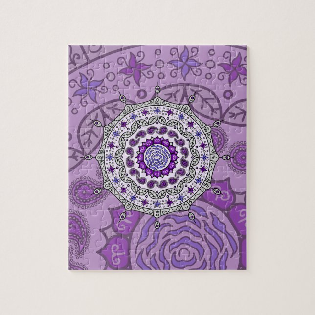 Quebra-cabeça Fantasia de Mehndi Prata Puzzle (Vertical)