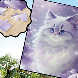 Quebra-cabeça Fantasia Mágica Felina de inverno