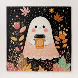 Quebra-cabeça Fantasma de outono Bonito com Café de Abóbora - Qu