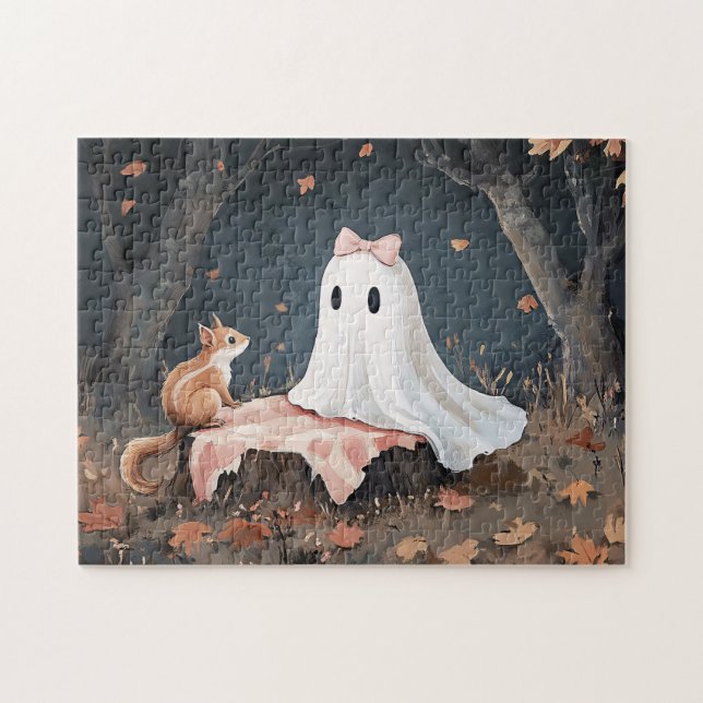 Quebra-cabeça Fantasma e Esquilo Cuta Whimsic (Horizontal)
