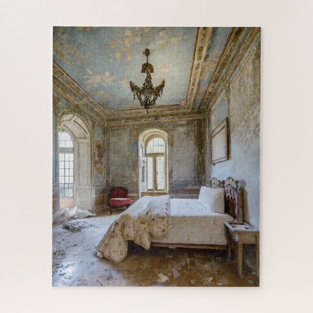 Quebra-cabeça Fantasy Abandonado Chateau Bedroom (Vertical)