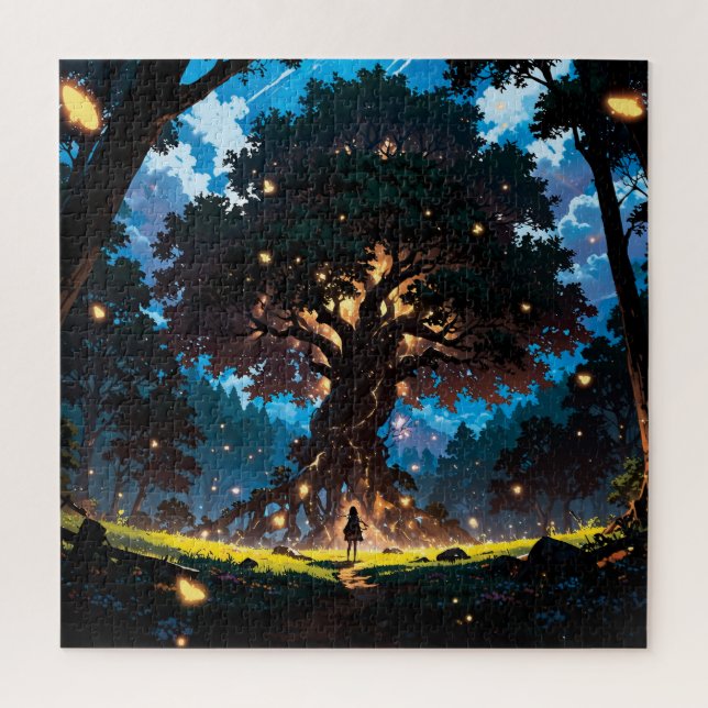 Quebra-cabeça Fantasy anime style forest (Vertical)