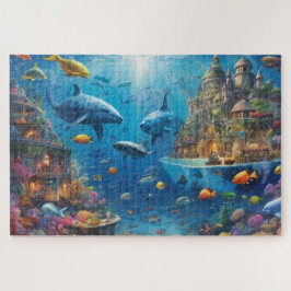 Quebra-cabeça Fantasy City Sob a Resolução de Duros do Mar