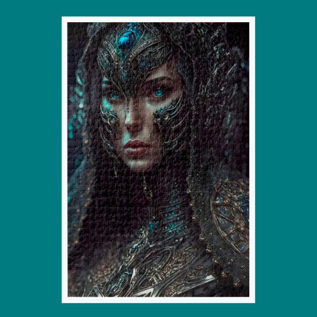 Quebra-cabeça Fantasy Girl (Fantasy Blue Eyed Girl Jigsaw Puzzle)