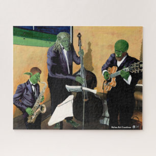 Quebra-cabeça Fantasy Jazz Musicians Art Large Jigsaw Quebra-cab